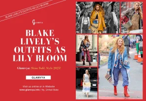Blake Lively as Lily Bloom in a floral dress and combat boots, showcasing her romantic yet edgy style from It Ends With Us.